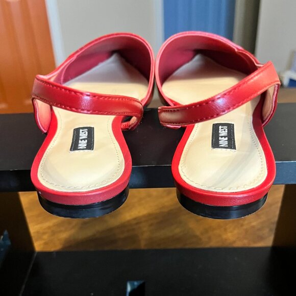 BRAND NEW Red Nine West Women's Beads 3 Slingback Pointy Toe Flats Size 6.5 - Picture 5 of 7